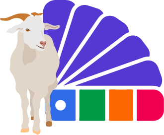 Branding and logos icon with goat illustration