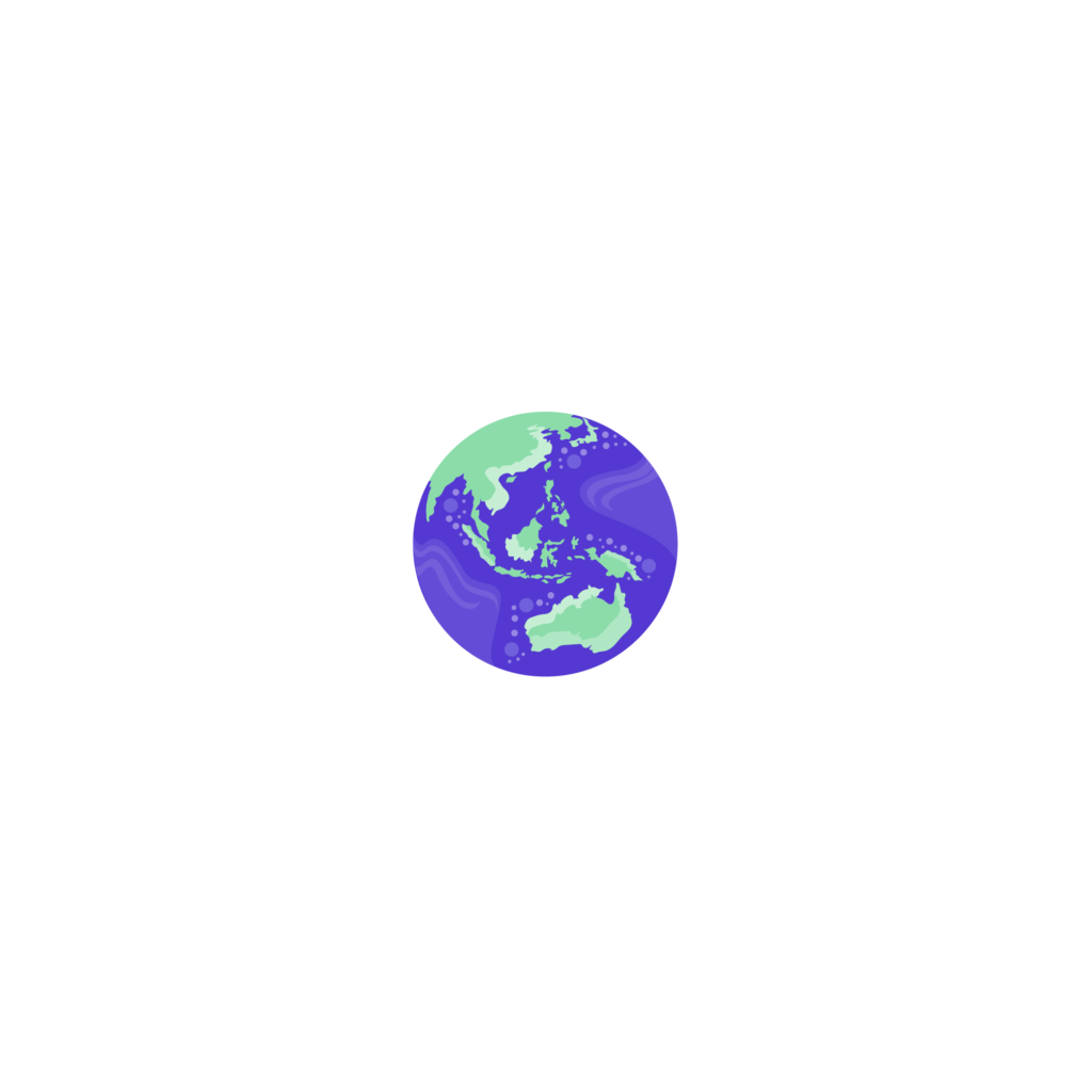 Dharmachakra (dharma wheel) illustration with earth in its centre